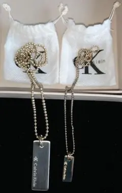 カルバンクライン Calvin Klein ボールチェーンペアネックレス