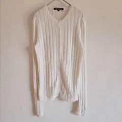 【Brooks Brothers】（XS）太めリブ編みクルーネックカーディガン