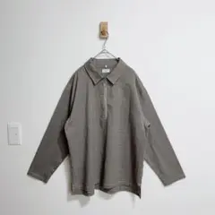 ライトオン　Right-on ハーフジップ　プルオーバー　シャツ　チェック　M