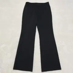 ジオスポーツ◇フレアパンツ スラックス ワイド 美シルエット ウール混 L