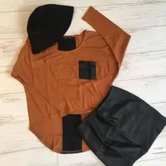 異素材ロンT 個性派ロンT