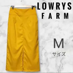 【美品·未使用】ローリーズファー厶 タイトスカート スラット入り イエロー M