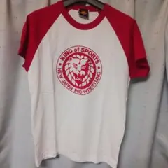 新日本プロレス Tシャツ Sサイズ ホワイト/レッド　ライオンマーク