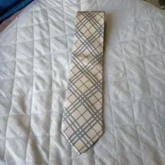 BURBERRY ベージュ グレー チェック ネクタイ