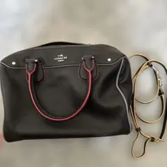 COACH ブラックレザー ハンドバッグ