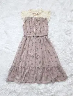 axes femme♡レース切替花柄ワンピース