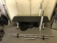 バーベルセット フラットベンチ付き
