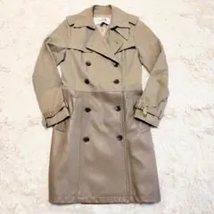 COACH コーチ レザートレンチコート 羊革 2way ベージュAライン訳あり