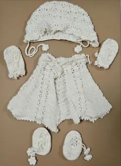 ★手編み 新生児 ベビー服 セット