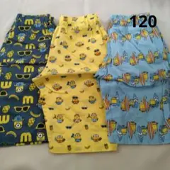 中古　ユニクロ　ミニオン柄リラコ　3枚セット　120