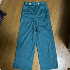 GU ターコイズ ワイドパンツ