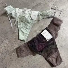 新品　ワコール　ウイングレシアージュ　Tバック　2点セット　M