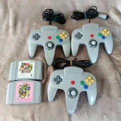 64コントローラー3人分とソフト2作