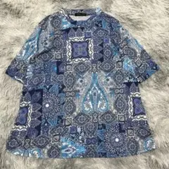 美品✨【francaise】ペイズリー柄 半袖チュニック (L) 大きいサイズ