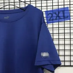 A548 PUMA 半袖　スポーツ　メッシュ　ポリエステル　ブルー　2XL