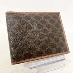 【美品】CELINE セリーヌ マカダム レザー 二つ折り財布