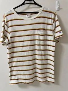 Champion ストライプ Tシャツ M