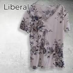 Liberal 花柄 Mサイズ トップス　薄手シャツ
