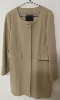 UNTITLED ノーカラージャケット 44 ベージュ