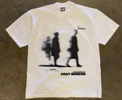 crazy working print t-shirt archive 00s