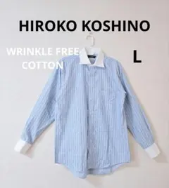 アリココ・コシノ 長袖シャツ 青白ストライプ