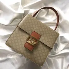 【希少】CELINE 馬車金具 ハンドバッグ オールド マカダム柄 ヴィンテージ