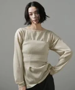 SALON adam et rope' シアーラメビスチェセットプルオーバー