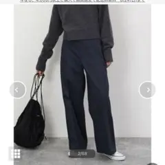 SLOBE IENAネイビー　チノパン パンツ