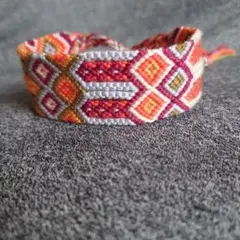 1294 ハンドメイド　バングル　ワイド　ミサンガ　エスニック ブレスレット