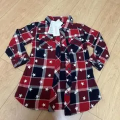 【新品・未使用品】ELFIN DOLL チェック柄シャツ 90