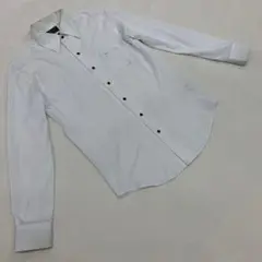 MEN'S BIGI イージーケア 長袖シャツ ホワイト 無地 シンプル 02
