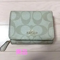 コーチ 財布 シグネチャー スモール トライフォールド 三つ折り財布