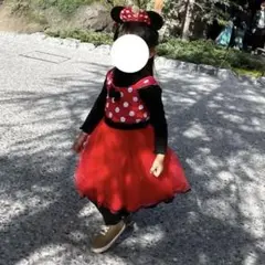 ミニーちゃん風ワンピース カチューシャ付き
