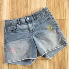 GAP　刺繍デザイン デニムハーフパンツ 14サイズ
