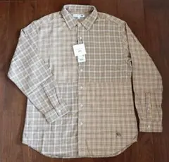 ユニクロ JW ANDERSON フランネルシャツ 長袖 メンズLサイズベージュ