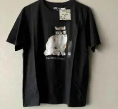UNIQLO ポール&ジョー　UT 猫　Tシャツ グレー 半袖　コラボ　黒　L