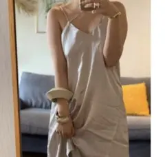 little $uzie Diagonal Strap Satin Tunic