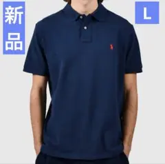 【新品】ポロラルフローレン 半袖ポロシャツ tシャツ メンズ L ネイビー