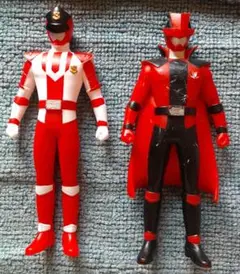 ルパンレッド&パトレン１号　ルパパト ソフビ　戦隊フィギュア ２体