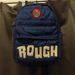 ●rough●ラフ●リュックサック●マスクマン●アップリケ●ネイビー●