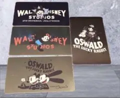 【未使用】ディズニー　100周年　ミニカード　オズワルド　4枚セット