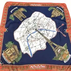 【LAHMY】総柄スカーフ FRANCE PARIS 70s ITALY製
