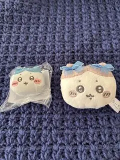 ハチワレ　ミニがま口　おかおミニシリコンポーチセット