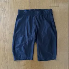 ハーフパンツ 黒　ドローストリング付き　スパッツ