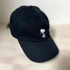 PEANUTS キャップ ブラック黒　SNOOPY（スヌーピー）