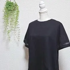 ☆ STYLE for LIVING(F)透し編み ステップヘム 半袖 Tシャツ