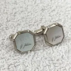 【桂由美】カフスボタン　カツラユミ　シルバー　結婚式　フォーマル 白蝶貝