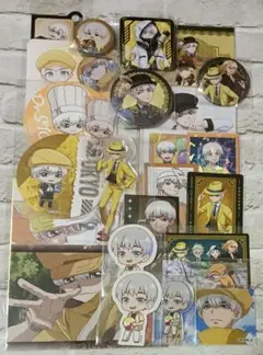 Dr.STONE 極楽湯　西園寺羽京　缶バッジ　手拭い　アクリルキーホルダー Dr.STONE 極楽湯 西園寺羽京 缶バッジ 手拭い アクリル