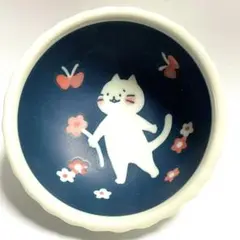 猫デザインの波形ミニボウル　小鉢