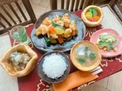 ミニチュアフード　酢豚　定食セット